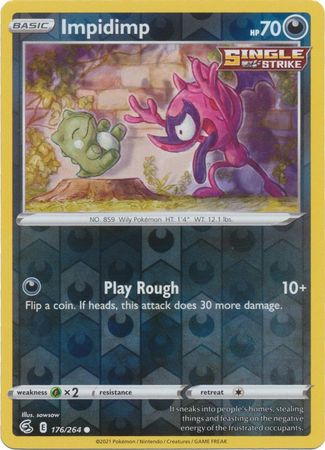 Sword & Shield: Fusion Strike: 176/264 - Impidimp - Common Reverse Holo