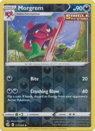 Sword & Shield: Fusion Strike: 177/264 - Morgrem - Uncommon Reverse Holo