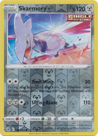 Sword & Shield: Fusion Strike: 182/264 - Skarmory - Common Reverse Holo