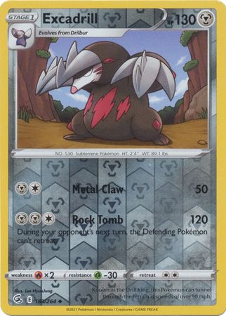 Sword & Shield: Fusion Strike: 183/264 - Excadrill - Uncommon Reverse Holo