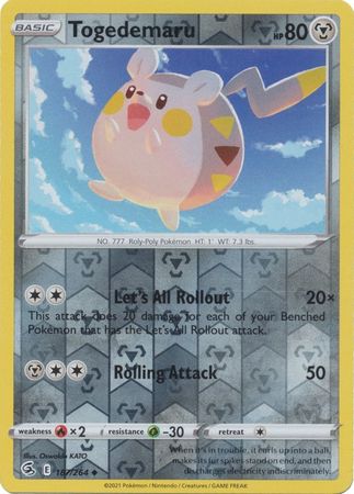 Sword & Shield: Fusion Strike: 187/264 - Togedemaru - Uncommon Reverse Holo