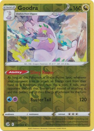 Sword & Shield: Fusion Strike: 197/264 - Goodra - Rare Reverse Holo