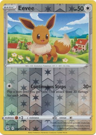 Sword & Shield: Fusion Strike: 205/264 - Eevee - Common Reverse Holo