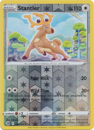 Sword & Shield: Fusion Strike: 208/264 - Stantler - Uncommon Reverse Holo