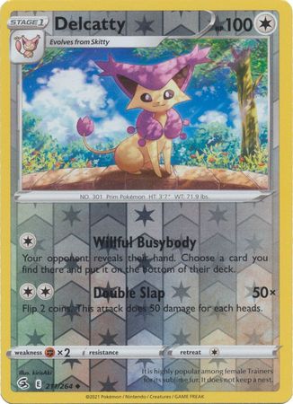 Sword & Shield: Fusion Strike: 211/264 - Delcatty - Uncommon Reverse Holo