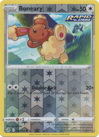 Sword & Shield: Fusion Strike: 212/264 - Buneary - Common Reverse Holo