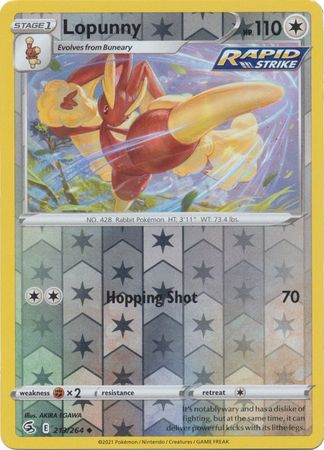 Sword & Shield: Fusion Strike: 213/264 - Lopunny - Uncommon Reverse Holo