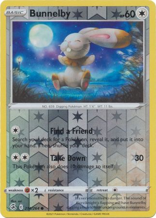 Sword & Shield: Fusion Strike: 214/264 - Bunnelby - Common Reverse Holo