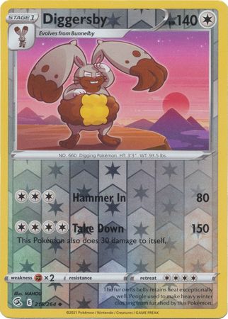 Sword & Shield: Fusion Strike: 215/264 - Diggersby - Uncommon Reverse Holo