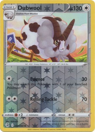 Sword & Shield: 223/264 - Dubwool - Common Reverse Holo