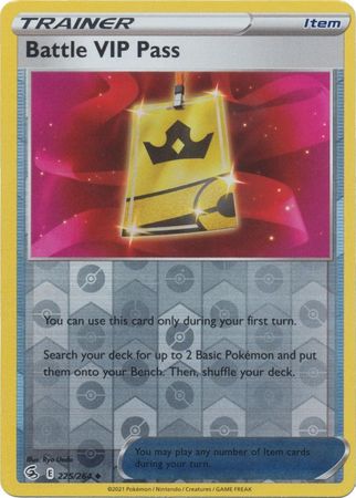 Sword & Shield: Fusion Strike: 225/264 - Battle VIP Pass - Uncommon Reverse Holo