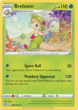 Sword & Shield: Brilliant Stars : 004/172 - Breloom - Rare