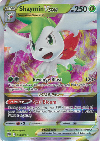 Sword & Shield: Brilliant Stars : 014/172 -Shaymin VSTAR -  Ultra Rare