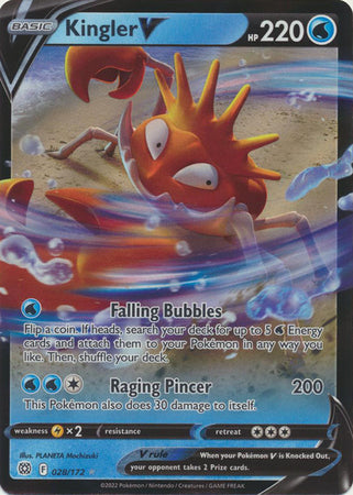 Sword & Shield: Brilliant Stars : 028/172 - Kingler V - Ultra Rare