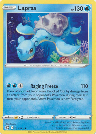 Sword & Shield: Brilliant Stars : 031/172 - Lapras - Rare