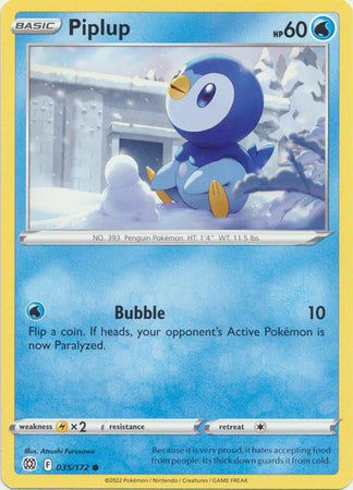 Sword & Shield: Brilliant Stars : 035/172 -Piplup - Common