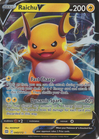 Sword & Shield: Brilliant Stars :  045/172 - Raichu V - Ultra Rare