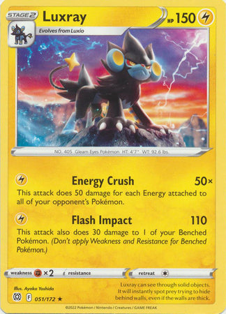Sword & Shield: Brilliant Stars : 051/172 - Luxray - Rare