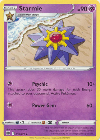 Sword & Shield: Brilliant Stars :  055/172 - Starmie - Uncommon