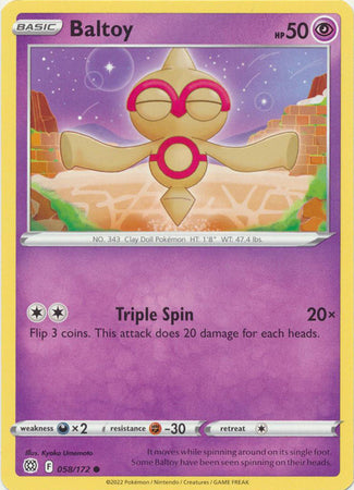 Sword & Shield: Brilliant Stars : 058/172 - Baltoy - Common