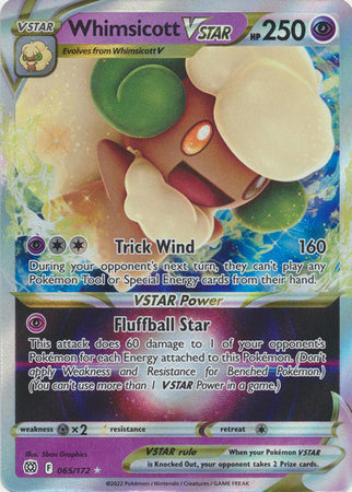 Sword & Shield: Brilliant Stars:  065/172 -Whimsicott VSTAR - Ultra Rare