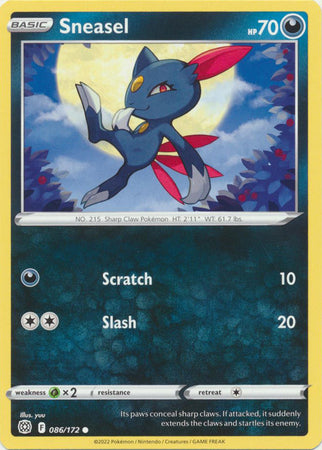 Sword & Shield: Brilliant Stars :   086/172 -Sneasel - Common