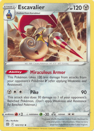 Sword & Shield: Brilliant Stars : 101/172 - Escavalier - Rare