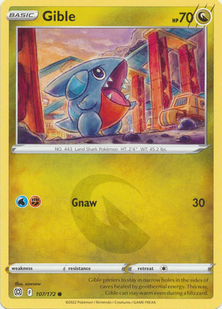 Sword & Shield: Brilliant Stars : 107/172 - Gible - Common
