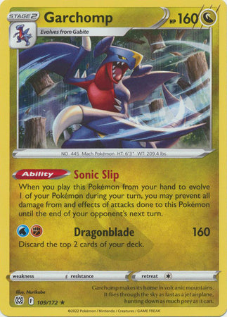 Sword & Shield: Brilliant Stars : 109/172 - Garchomp - Holo Rare