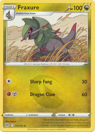 Sword & Shield: Brilliant Stars : 111/172 - Fraxure - Uncommon