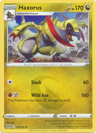 Sword & Shield: Brilliant Stars : 112/172 - Haxorus - Rare