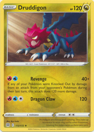 Sword & Shield: Brilliant Stars : 113/172 - Druddigon - Rare