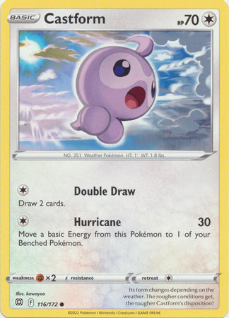 Sword & Shield: Brilliant Stars : 116/172 - Castform - Common