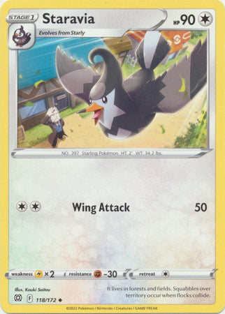 Sword & Shield: Brilliant Stars :   118/172 - Staravia - Uncommon