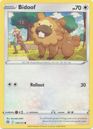 Sword & Shield: Brilliant Stars : 120/172 - Bidoof - Common