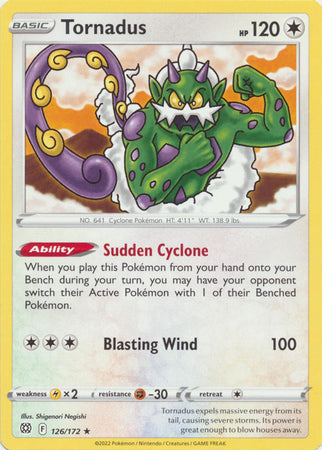 Sword & Shield: Brilliant Stars: 126/172 -Tornadus -  Rare