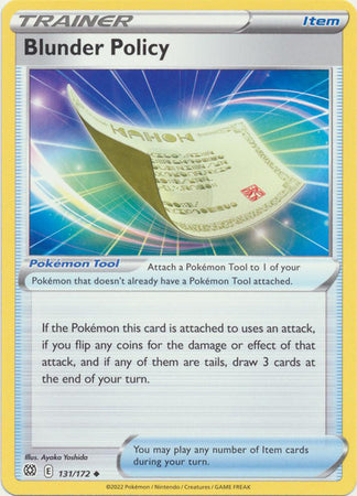 Sword & Shield: Brilliant Stars : 131/172 - Blunder Policy - Uncommon