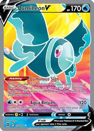 Sword & Shield: Brilliant Stars : 155/172 - Lumineon V - Full Art Ultra Rare