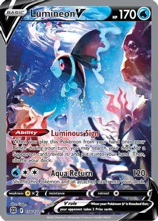 Sword & Shield: Brilliant Stars : 156/172 - Lumineon V - Alternate Art Ultra Rare