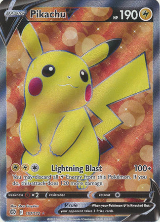 Sword & Shield: Brilliant Stars :  157/172 - Pikachu V -Full Art Ultra Rare