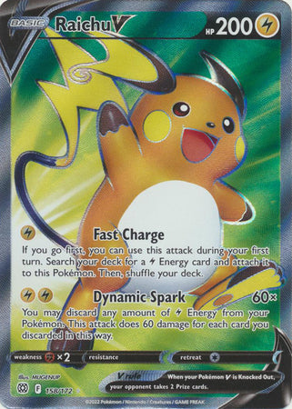 Sword & Shield: Brilliant Stars : 158/172 - Raichu V - Full Art Ultra Rare