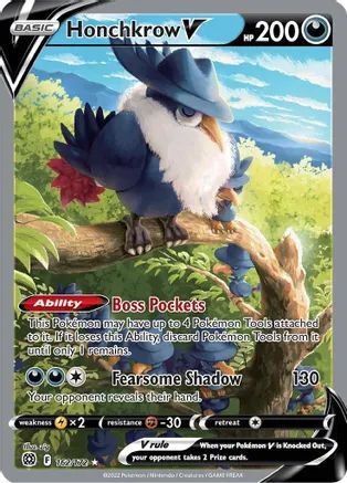 Sword & Shield: Brilliant Stars : 162/172 - Honchkrow V - Alternate Art Ultra Rare