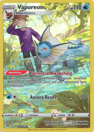 Sword & Shield: Brilliant Stars:  TG02/TG30 -Vaporeon - Holo Rare