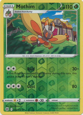 Sword & Shield: Brilliant Stars :  011/172 - Mothim - Rare Reverse Holo