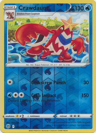 Sword & Shield: Brilliant Stars : 033/172 - Crawdaunt - Uncommon Reverse Holo