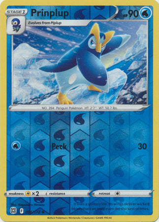 Sword & Shield: Brilliant Stars :   036/172 -Prinplup - Uncommon Reverse Holo