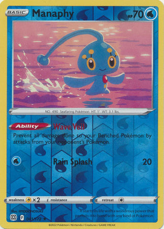 Sword & Shield: Brilliant Stars : 041/172 - Manaphy - Rare Reverse Holo