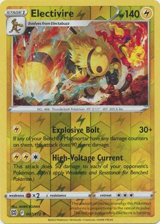 Sword & Shield: Brilliant Stars : 047/172 - Electivire - Rare Reverse Holo
