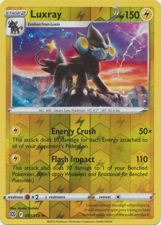 Sword & Shield: Brilliant Stars : 051/172 - Luxray - Rare Reverse Holo