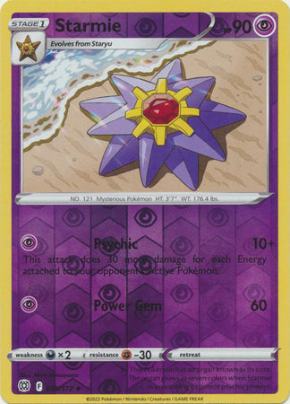 Sword & Shield: Brilliant Stars : 055/172 - Starmie - Uncommon Reverse Holo